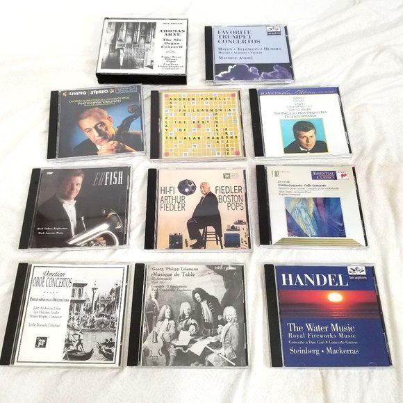 Classic Concerto Music CD Audio Song Lot of 11 Instrumental Handel Boston Pops - Picture 1 of 8